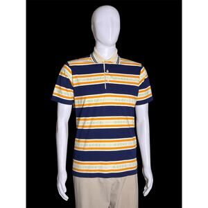 Authentic Gucci Logo Striped Jersey Polo Shirt By Alessandro Michele Men Size XS